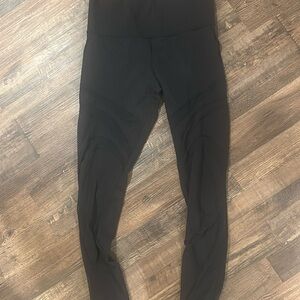 Lululemon wonder under black mesh leggings